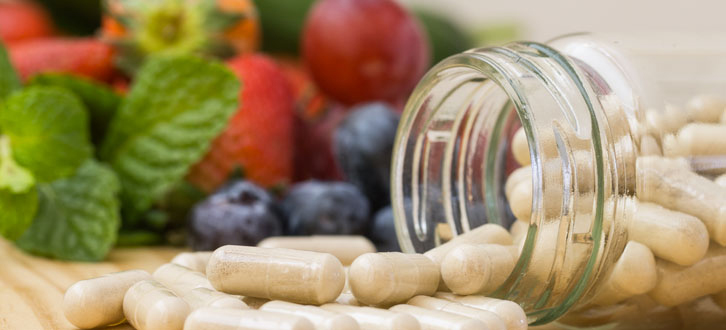 Medication spilling out of jar