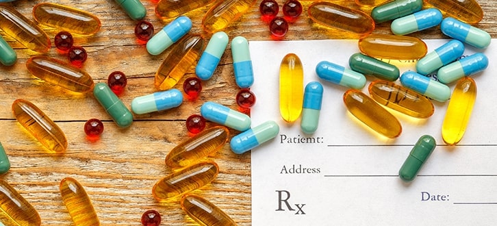 Rx pad with medications