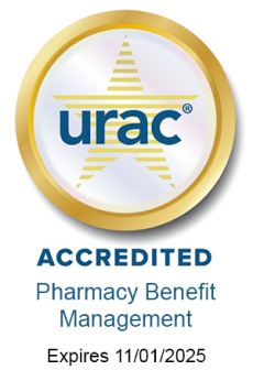 Sello de acreditación de farmacia con servicio de entrega por correo de URAC