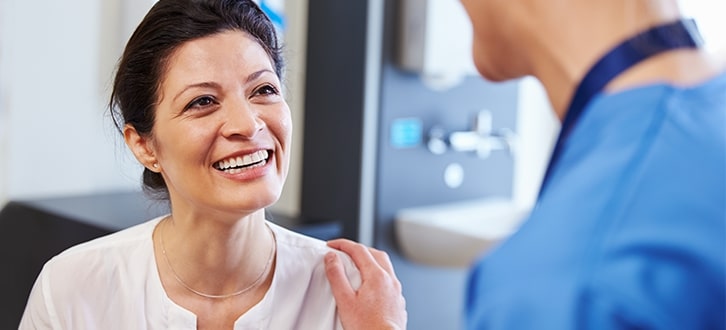 patient talking to doctor