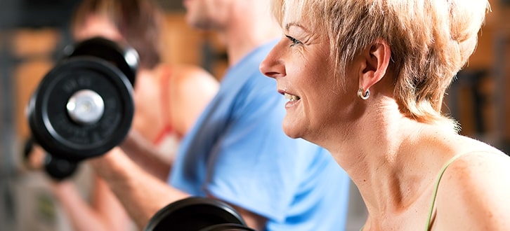 a woman working out to build strong bones 