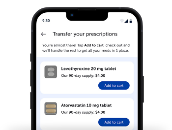 CenterWell Pharmacy app showing order tracking