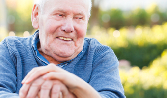 older man in wheelchair