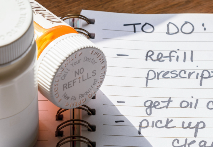 couple refilling medication online